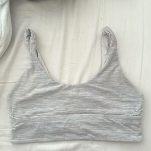 Lululemon reversible sports bra size 10 grey and white stripes
